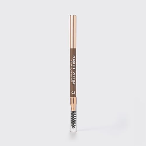 Vivienne Sabo - Powdery Eyebrow Pencil «Powder veluxer» (Braun) – Augenbrauenstift, Puderformel, natürliches mattes Finish, leicht verblendbar, inklusive Bürstchen für präzise & gepflegte Brauen