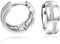 Goldmaid Damen-Creolen 925 Sterlingsilber Kanalfassung 20 Zirkonia Ohrringe Schmuck