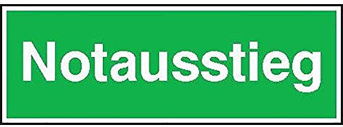 Betriebsausstattung24® Format 4044589054340 - Sicherheitsschild Fol Notausstieg 300- x 105