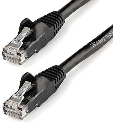 StarTech.com 3m CAT6 Ethernet Cable - Black CAT 6 Gigabit Ethernet Wire -650MHz 100W PoE++ RJ45 UTP Category 6 Network/Patch Cord Snagless w/Strain Relief Fluke Tested UL/TIA Certified (N6PATC3MBK)