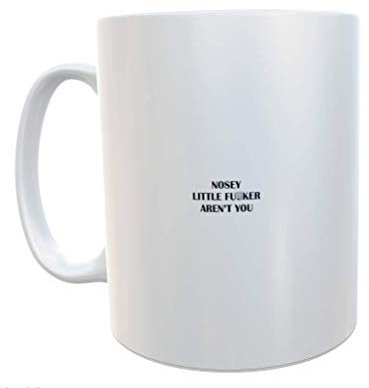 Decalarama Rude Mug Gift - Nosey Little Fucker aren't You? - Funny Novelty Joke Funny Adult Cup Present