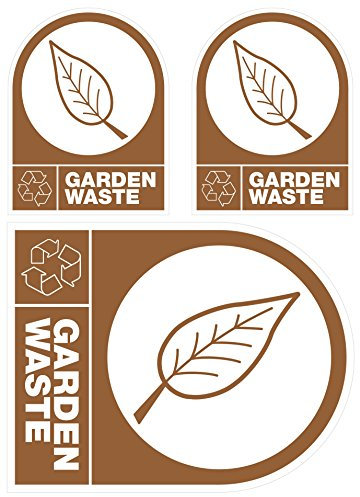 Rowan Self Adhesive Recycling Labels: Garden Waste