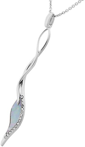 Orphelia Damen-Kette mit Anhänger Fantasie rhodiniert Perlmutt creme 42 cm-ZK-7171/RG