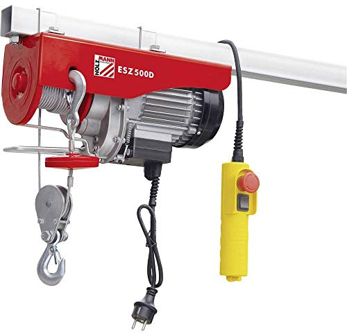 Holzmann Maschinen ESZ500D_230V Electric Cable Hoist Load Capacity (with Pulley) 500 kg Load