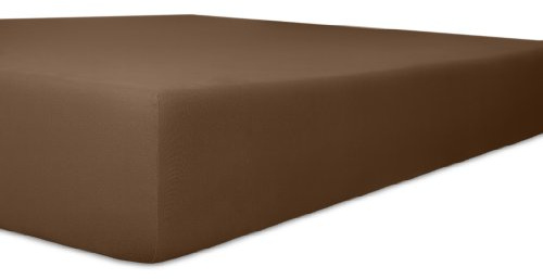 Kneer Spannbettlaken, Spannbetttuch, Easy-Stretch Qualität 25 Größen 140 x 200-160 x 220 cm Mocca