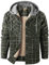 Mr.Stream Homme Casual Manches Longues à Carreaux Flanelle Bouton fourrée Chaud Chemise Sherp Veste Hoody 3252/Green XL