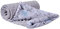 Medi Partners Krabbeldecke 100% Baumwolle 75x100cm doppelseitig multifunktional Minky Kuscheldecke für Kinderwagen weich flauschig (graue Blument mit grauen Minky)