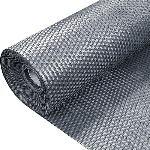 GroundMaster Rattan Garden Fencing Screening – Artificial Polyrattan Privacy Fence – 1m Height, Order by The Metre (Dark Grey)