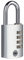 Yale YE3CB/38/131/1/S - Standardschutz - Aluminium-Kombinationsschloss Vorhängeschloss Silber 38mm - Stahlbügel - 4-Zahlenschloss