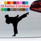 generisch Kung Fu Sticker Auto Aufkleber Kampfsport Warrior Martial Arts Mural JDM 70-Schwarz 9x9cm