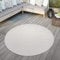 TT Home Teppich Für Outdoor Küchenteppich Balkon Terrasse Unifarbenes Design Modern, Farbe: Elfenbein, Größe:80 cm Rund