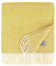 Linen & Cotton Warme Weiche Decke Wolldecke Wohndecke Kuscheldecke Sofia mit Fransen - 100% Reine Neuseeland Wolle, Gelb (130 x 170 cm) Plaid Couch Sofa Bett Wohnzimmer Blanket Schurwolle Lammwolle
