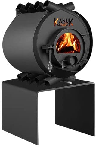 Warmluftofen Kanuk® Original 10 kW - Werkstattofen - Schwedenofen - Zulassung für Deutschland, Österreich und Schweiz - BimSchV (Seitenverkleidung Pure, Untergestell Modi Art)
