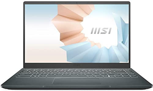 MSI Modern 14 Professional Laptop: 14 IPS-Level Thin Bezel Display, Intel Core i5-1135G7, UHD Graphics, 8GB RAM, 256 GB NVMe PCIe SSD, Win10 Home, Carbon Gray (B11MOL-430UK), 9S7-14D314-430