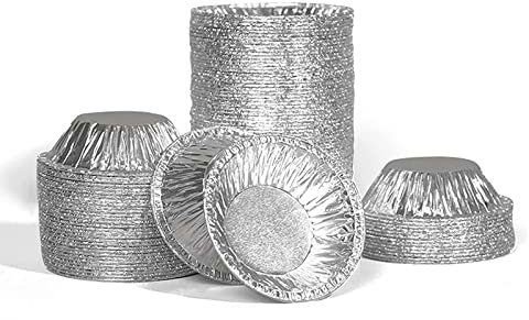Suneast 100Pcs Disposable Aluminum Foil Tart Mold, Mini Egg Tart Cases Cake Cups Tin Pie Trays Muffin Mould for Baking