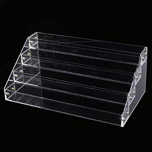 Nail Polish Display Box,4 Tier Cosmetic Make up Case Nail Polish Varnish Display Stand Rack Lipstick Holder Plastic