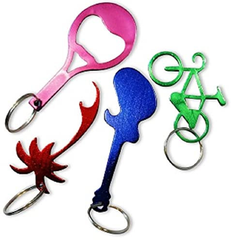 Novelty Bottle Opener Keyring Keychain Metal Steel Strong Beer Tool (Fish-Random-Colour)