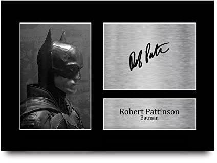 HWC Trading A4 Robert Pattinson The Batman Regali Stampati Autografo Firmato Immagine Per Gli Appassionati Di Memorabilia Di Film
