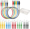 RUNCCI-YUN 20pcs Multimetro Isolato Sonda per test Puntali per Multimetro 4 mm connettore a banana lessibile per sonda posteriore Penna per test multimetro pinza a coccodrillo (90°, 135°, diritto)