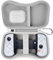 Case Compatible with Backbone One Mobile Gaming Controller, Handheld Gaming Console Portable Travel Holder, Extra Mesh Pocket for Cables Power Bank Accessories - White