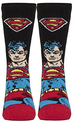 Herren Superman Socken | Heat Holder Lite | DC Atmungsaktiv Lustig Thermosocken