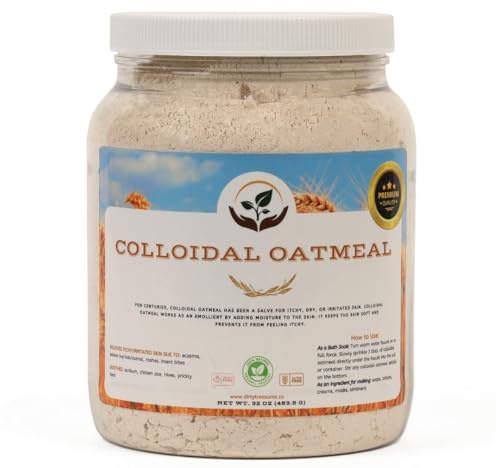 Dirty Treasures Colloidal Oatmeal Bath | Eczema & Itchy Skin Relief | Baby-Safe, 100% Natural, Fragrance-Free | 2 lb (32oz)