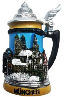 Beer Mug Munich Germany Refrigerator Magnet Travel Souvenir Fridge Decoration 3D Magnetic Sticker Hand Painted Craft