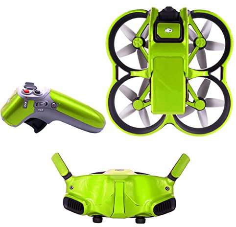 Palumma Aufkleber für DJI Avatar, wasserdichte PVC-Haut, dekoratives Aufkleber-Set für DJI Avatar Körper + Arme + Brille RC Fernbedienung Aufkleber-Set (fluoreszierendes Grün)
