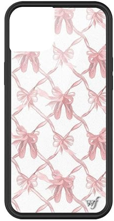 Wildflower Schutzhüllen – kompatibel mit Apple iPhone 13/14, schützender schwarzer Stoßfänger, 1,2 m Falltest-Zertifiziert, für kleine Unternehmen, Frauen, im Besitz süßer, Trendiger Ballettschuhe