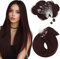 Moresoo Wine Red Micro Loop Hair Extensions Real Human Hair Burgundy Micro Ring Hair Extensions Microbeads Human Hair Extensions 1g/s 50g/Pack #99J 20 Inch
