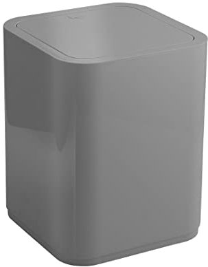 Kiamami Valentina Papelera de baño Agave de Polipropileno Gris 8l