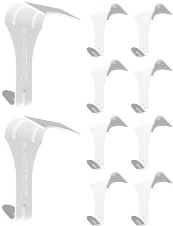 Picture Hanging Hook– Picture Rail Hooks White 10 Pack Heavy Duty Picture Molding Hangers – Works on Nylon and Steel Cable