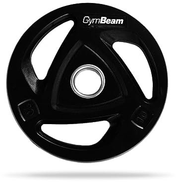 GymBeam Iron Hantelscheiben mit 51mm Lochdurchmesser - Gusseisen-Gewicht, Gewichtsscheibe für Krafttraining, rostfreier Stahl mit Gummioberfläche zur Schalldämpfung (10 Kg)