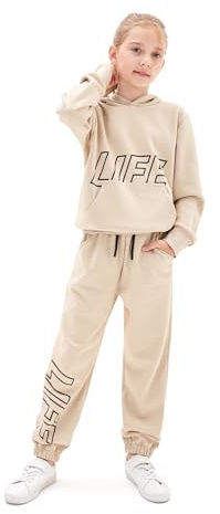 NATUST Kinder Trainingsanzug Jungen Mädchen Sportanzug Einfarbig Sweat Jogginganzug