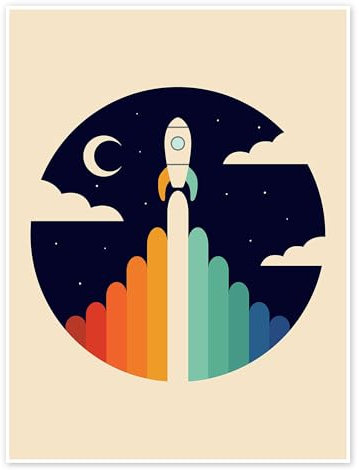 Nach Oben Poster von Andy Westface 70 x 90 cm Wandbilder Wanddeko