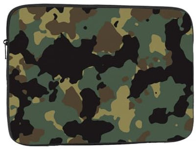 Laptophülle mit Camouflage-Muster, stoßfest, Laptop-Hülle, schützende Notebooktasche, Laptoptasche für Damen und Herren, 25,4 cm (10 Zoll)
