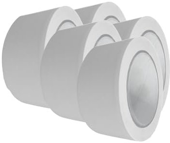 Handelskönig 5 x PVC-Schutzband weiß 50 mm gerillt Klebeband Putzerband Putzband