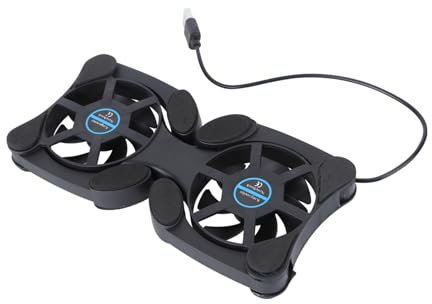 Homoyoyo Base Di Raffreddamento Portatile Per Laptop Dispositivo Di Raffreddamento Pieghevole Due Ventole Dissipazione Calore Efficiente Design Compatto Protezione Antiscivolo Alimentazione