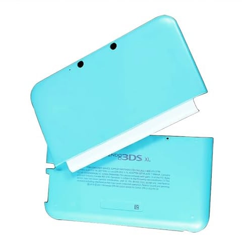 Carcasa de carcasa adicional 3DSXL personalizada A/E Face azul claro, repuesto para antiguas consolas de juegos portátiles 3DS XL/LL 3DSLL, nueva placa frontal superior y placa trasera inferior, juego