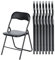 LuxNook 8 Stück Stuhl, mit gepolsterter Sitzfläche aus PVC und PVC-Kissen, für Küche, Garten und Camping