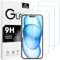 Whioltl Confezione da 3 pellicole proteggi schermo per iPhone 15, iPhone 15 Pro e iPhone 16, pellicola in vetro temperato trasparente HD, senza bolle, antigraffio, alta trasparenza, anti-impronte, 6,1