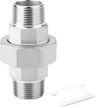 ERGAOBOY 1 pièce Raccord mâles en acier inoxydable 304 1/2 BSP, raccord union, adaptateur fileté pour eau/huile/gaz