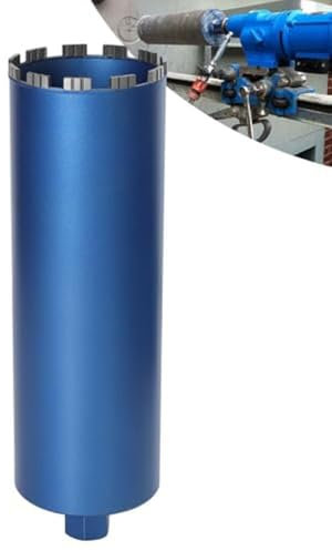 Couronne de forage diamantée pour carotteuses avec turbo de 10 mm d'épaisseur, L 460 mm | Ø 112 mm | 1 ¼ UNC | Couronne de forage à sec et humide pour carotteuse soudée au laser pour béton, granit