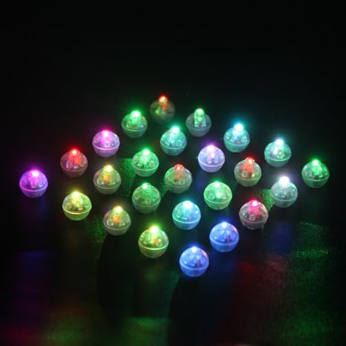CYIOU Led Ballons Runde 50 Stück Bunte Blinkende Party Licht Luftballons mit Licht Hochzeit Mini Led Licht Geeignet für Geburtstag Halloween Dekoration Beleuchtung Karneval Bar Klub Dekoration