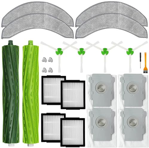 Generic Kit de repuesto compatible con iRobot Roomba Combo J7 J7+Plus Aspiradora Robot Cepillo principal Cepillo lateral Paño de fregona Filtro HEPA Bolsa de polvo Accesorios (19 Kit)