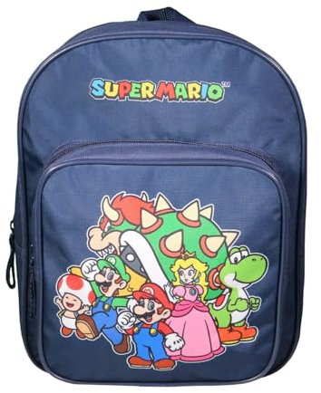 Bagtrotter 31 cm Rucksack mit Kindergartenfach Super Mario Blau