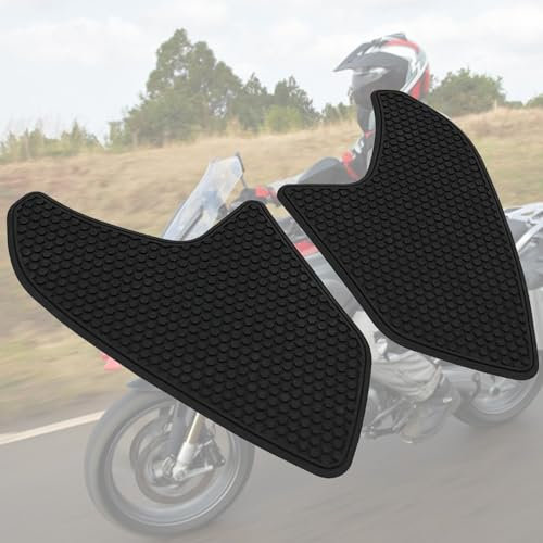 Schwarzes seitliches Tankpad für Motorräder, Tankpads, Schutzaufkleber, Motorrad-Anti-Rutsch-Aufkleber, Tank-Traktionspad, seitlicher Kniegriffschutz, kompatibel mit BMW R1200GS R1250GS 2013-2020