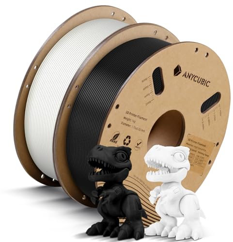 ANYCUBIC Hohe Geschwindigkeit PLA Filament 1.75mm, 2kg High Speed PLA, Intelligente Identifikation, HS PLA Schwarz&Weiß