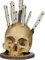 Skull Knifes Holder, Gothic Horror Skull Knifes Block, Knives Storage - Skeleton Skull Knives Block Holder - Skeleton Shape Head Knifes Rack Organizer, Scary Storage Rack Decoration