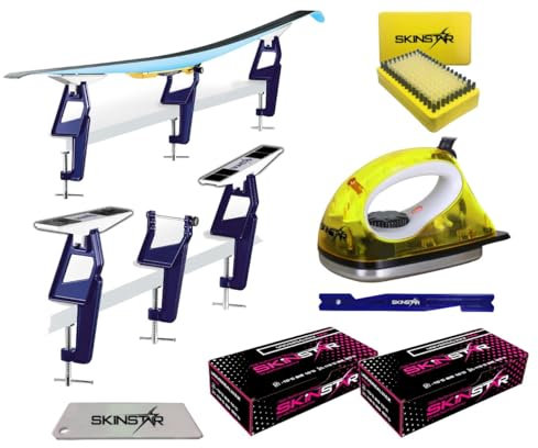 SKINSTAR Skispanner Profi Langlauf LL Skiwachs-Set Wachsbügeleisen Skihalterung 7-teilig